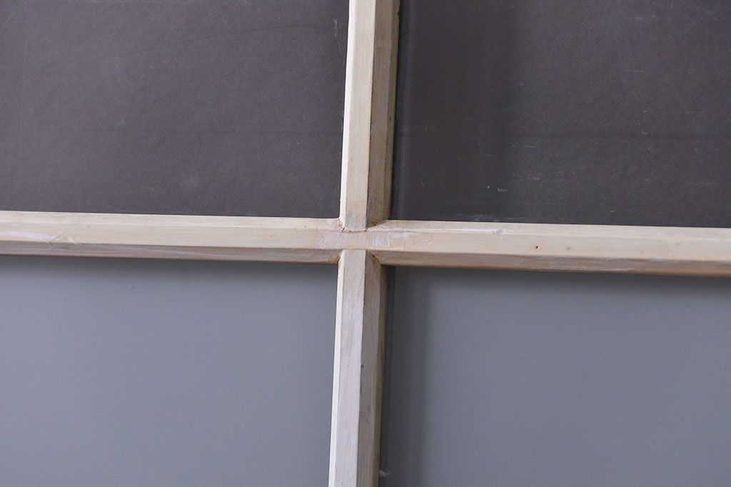 アンティーク ペンキのはげたガラス戸1枚(引き戸)