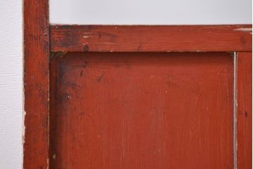 アンティーク ペンキのはげたガラス戸1枚(引き戸)