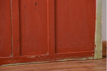 アンティーク ペンキのはげたガラス戸1枚(引き戸)