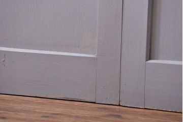 昭和レトロ 太い框組みの大きなガラス戸　2枚セット(引き戸)