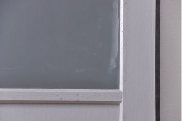 昭和レトロ 太い框組みの大きなガラス戸　2枚セット(引き戸)