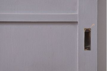 昭和レトロ 太い框組みの大きなガラス戸　2枚セット(引き戸)