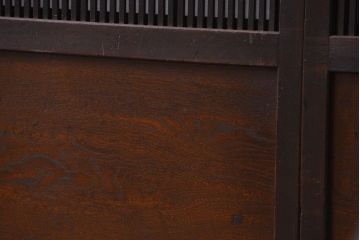 アンティーク 味わい深い　裏障子付き幅せま格子戸4枚セット(引き戸)