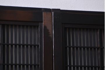 アンティーク 味わい深い　裏障子付き幅せま格子戸4枚セット(引き戸)