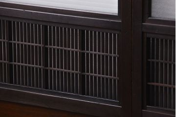 アンティーク 味わい深い　裏障子付き幅せま格子戸4枚セット(引き戸)