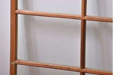 アンティーク 古い木味とペンキのはげたガラス窓　2枚セット(ガラス戸、引き戸)