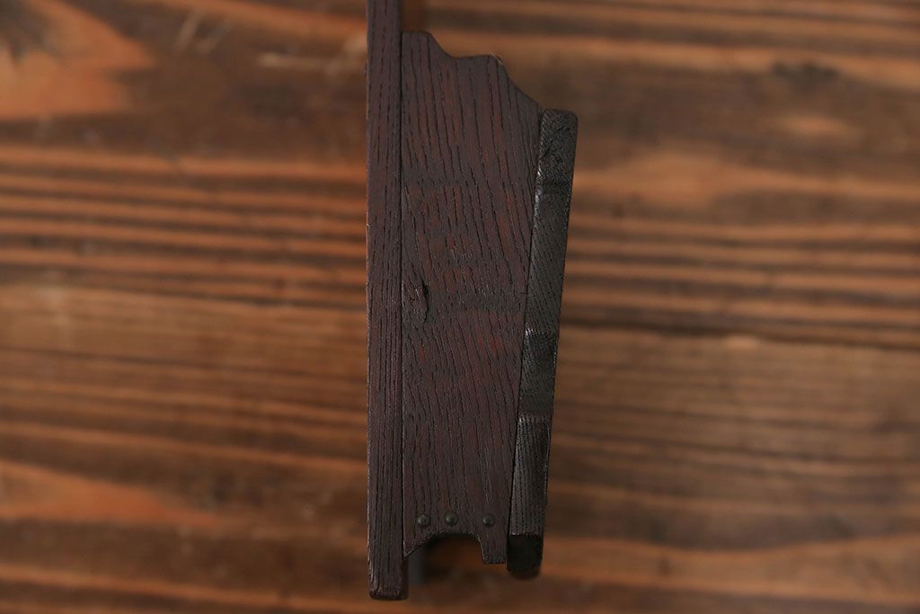 アンティーク雑貨　アンティーク 珍品!古い木の彫刻入り状差し(カードケース、図書館、図書室)