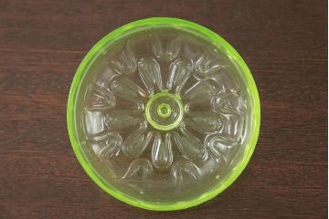 アンティーク雑貨　大正〜昭和初期!　ウランガラスキャンディーポット