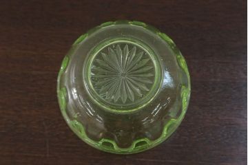 アンティーク雑貨　大正〜昭和初期!　ウランガラスキャンディーポット