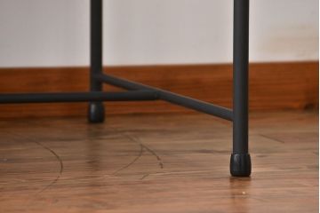ラフジュ工房オリジナル　古材天板のシンプルなペイント鉄脚ダイニングテーブル