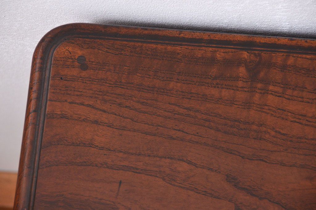 アンティーク家具　アンティーク 古い木の上質な引き出し付きサイドテーブル(机)