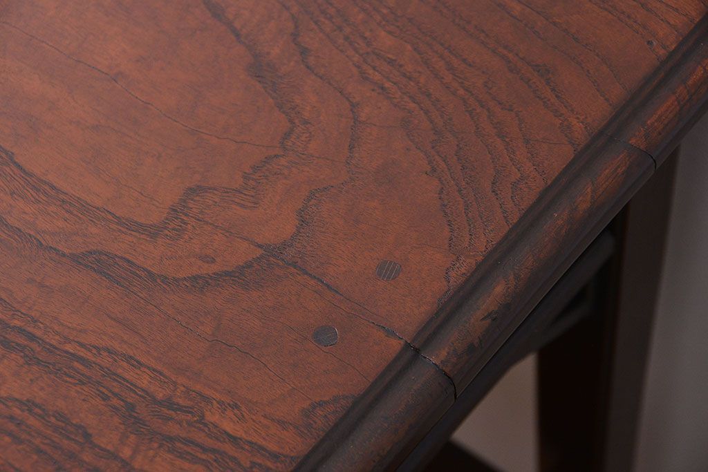 アンティーク家具　アンティーク 古い木の上質な引き出し付きサイドテーブル(机)