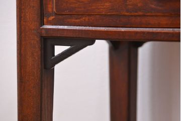 アンティーク家具　アンティーク 古い木の上質な引き出し付きサイドテーブル(机)