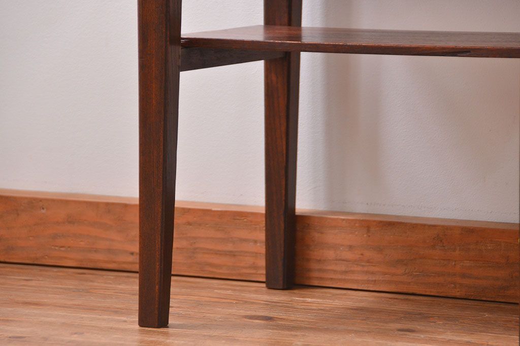 アンティーク家具　アンティーク 古い木の上質な引き出し付きサイドテーブル(机)