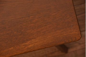 アンティーク雑貨　アンティーク 古いナラ材のレトロなサイドテーブル(センターテーブル)