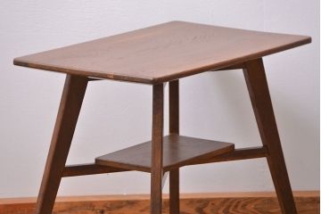 アンティーク雑貨　アンティーク 古いナラ材のレトロなサイドテーブル(センターテーブル)