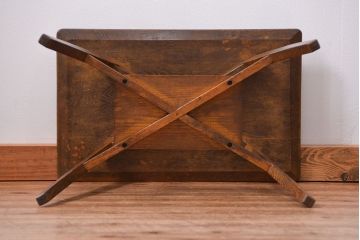アンティーク雑貨　アンティーク 古いナラ材のレトロなサイドテーブル(センターテーブル)