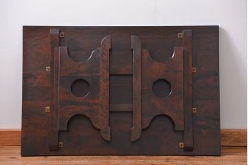 中古　北海道民芸家具　折り畳み式テーブル(机、座卓)