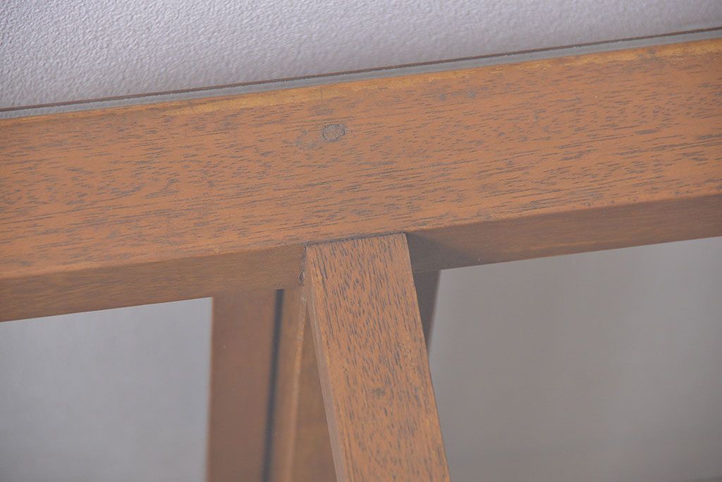 アンティーク家具　アンティーク 引き出し付き　四枚引き戸のガラスケース(ショーケース)