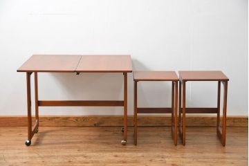 北欧家具 A.H McINTOSH(マッキントッシュ)北欧ビンテージ多機能なネストテーブル(サイドテーブル、コーヒーテーブル)