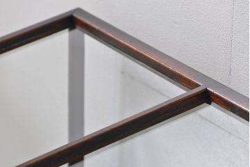 アンティーク家具　和製アンティーク　珍品　欅材を使用した古い時計屋のガラス枠付き修理用作業台(机・テーブル)