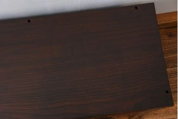 アンティーク家具　和製アンティーク　珍品　欅材を使用した古い時計屋のガラス枠付き修理用作業台(机・テーブル)