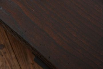 アンティーク家具　和製アンティーク　珍品　欅材を使用した古い時計屋のガラス枠付き修理用作業台(机・テーブル)