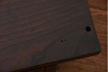 アンティーク家具　和製アンティーク　珍品　欅材を使用した古い時計屋のガラス枠付き修理用作業台(机・テーブル)