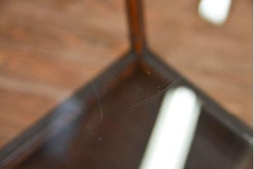 アンティーク家具　和製アンティーク　珍品　欅材を使用した古い時計屋のガラス枠付き修理用作業台(机・テーブル)