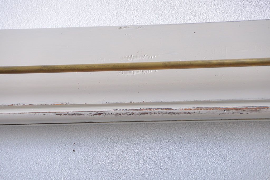 アンティークペイント　 カーテンレール付きのドア (扉)