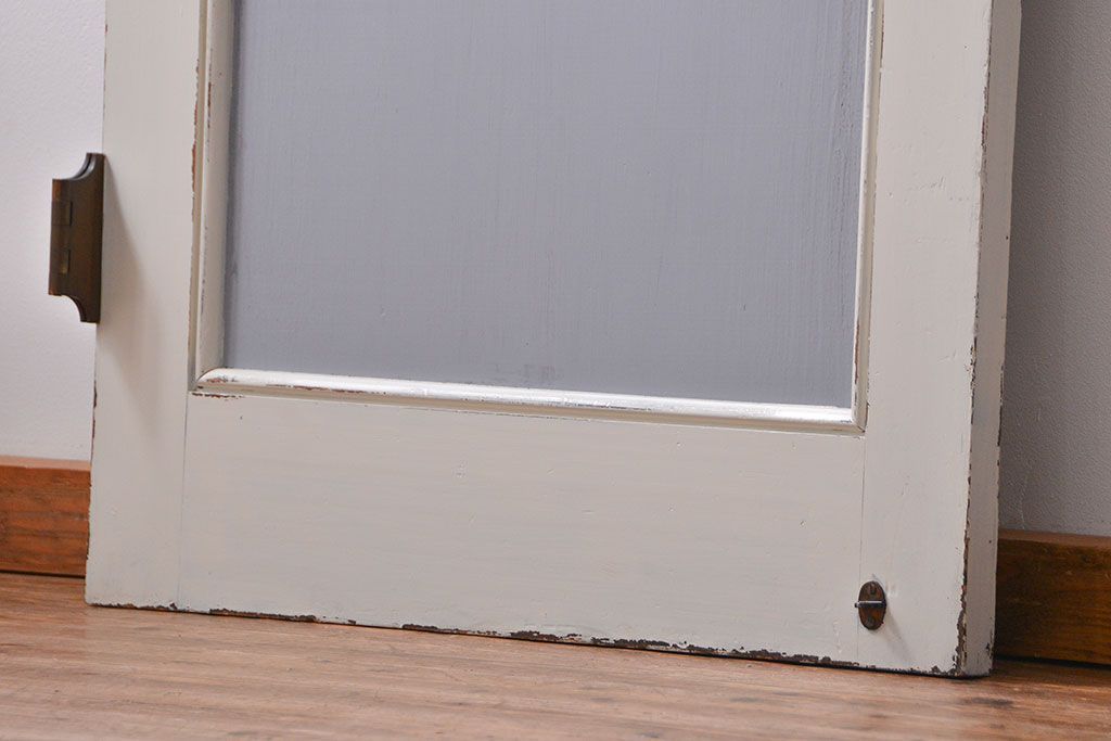 アンティークペイント　 カーテンレール付きのドア (扉)