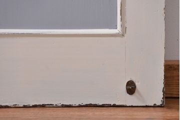 アンティークペイント　 カーテンレール付きのドア (扉)