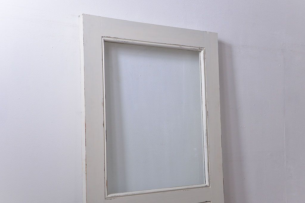 アンティークペイント　 カーテンレール付きのドア (扉)