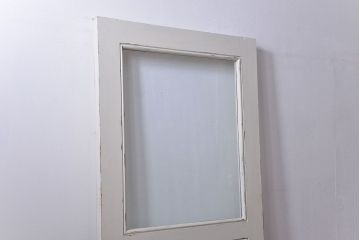 アンティークペイント　 カーテンレール付きのドア (扉)