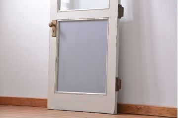 アンティークペイント　 カーテンレール付きのドア (扉)