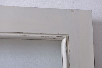 アンティークペイント　 カーテンレール付きのドア (扉)
