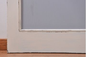 アンティークペイント　 カーテンレール付きのドア (扉)