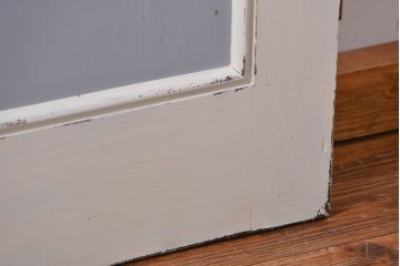 アンティークペイント　 カーテンレール付きのドア (扉)