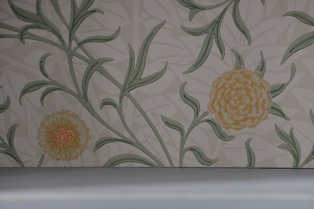 アンティーク家具　アンティークペイント　かわいい二段重ね食器棚(カップボード、収納棚)