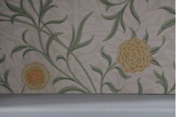 アンティーク家具　アンティークペイント　かわいい二段重ね食器棚(カップボード、収納棚)