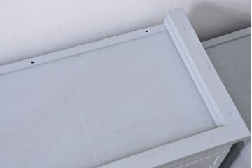 アンティーク家具　アンティークペイント　かわいい二段重ね食器棚(カップボード、収納棚)