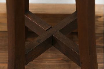 アンティーク家具　アンティーク かわいい丸スツール(椅子、イス)