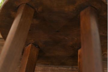 アンティーク家具　アンティーク かわいい丸スツール(椅子、イス)