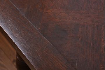 アンティーク家具　フランスアンティーク 寄木細工天板!ドローリーフテーブル(エクステンションテーブル)