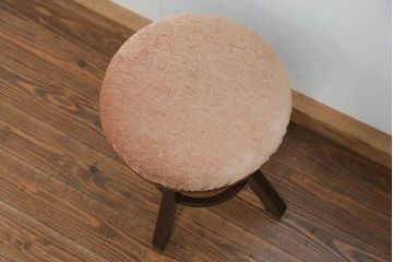 アンティーク家具　アンティーク 古いブナ材の上質な回転スツール(回転イス、回転椅子)