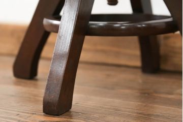 アンティーク家具　アンティーク 古いブナ材の上質な回転スツール(回転イス、回転椅子)