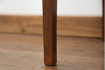 レトロ家具　昭和レトロ アンティークリネン座面のチェア(1)(椅子、イス)