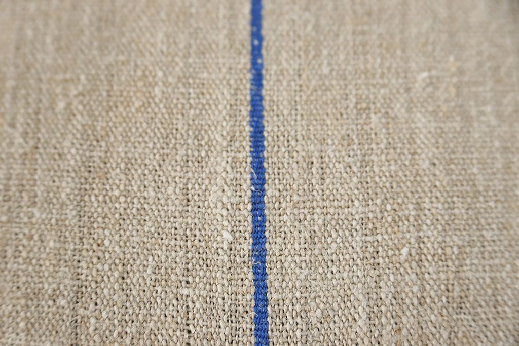 レトロ家具　昭和レトロ アンティークリネン座面のチェア(2)(椅子、イス)