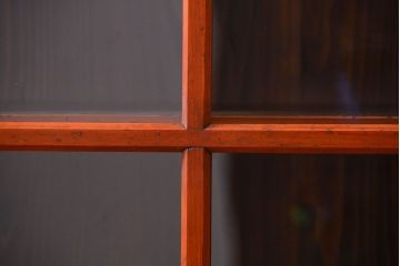 アンティーク家具　アンティーク 三面ガラスの美しい二段重ね収納棚(ガラスケース、ショーケース、飾り棚)