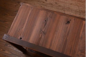 アンティーク家具　アンティーク 三面ガラスの美しい二段重ね収納棚(ガラスケース、ショーケース、飾り棚)